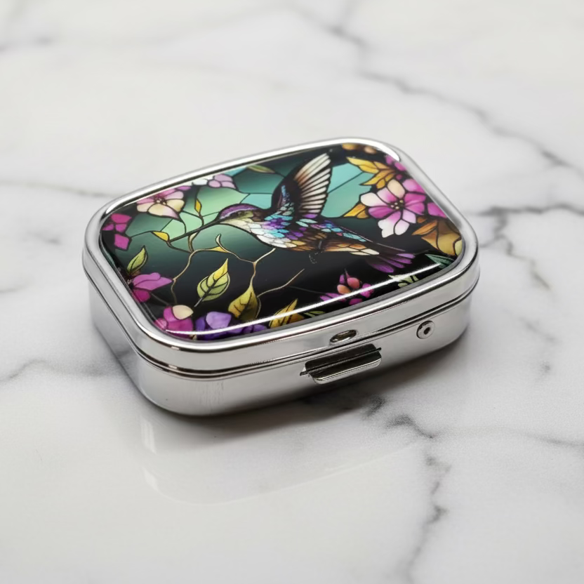 Silver Pill container