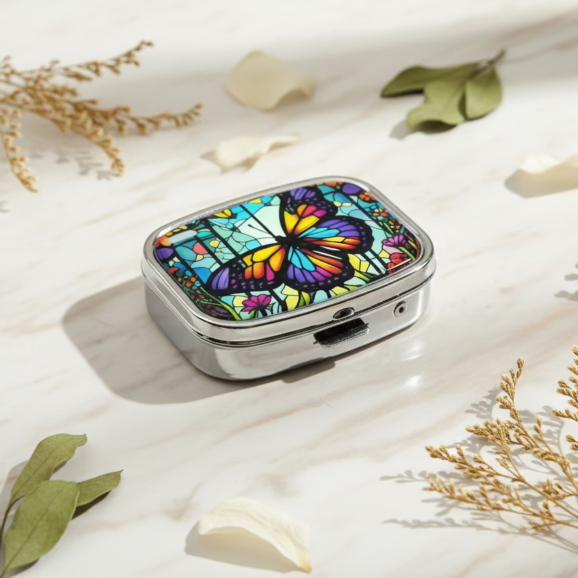 Silver Pill container