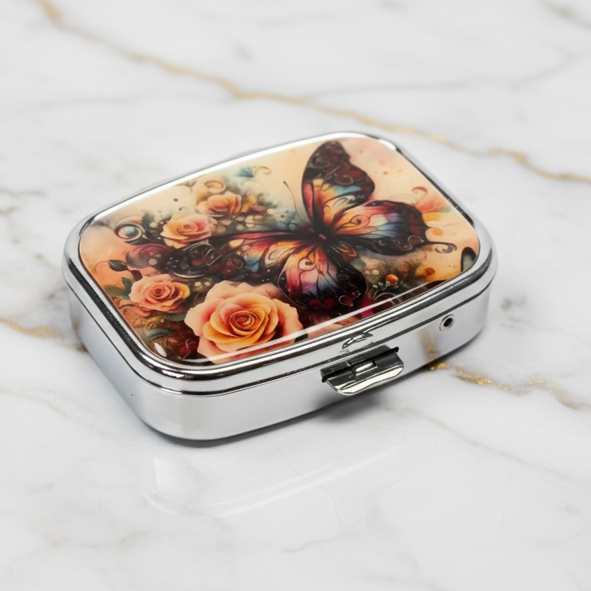 Silver Pill container