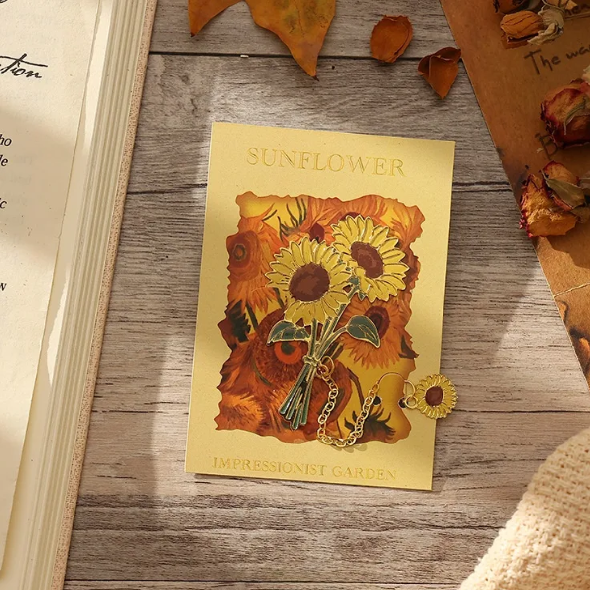 Bookmarks: Metal leaf