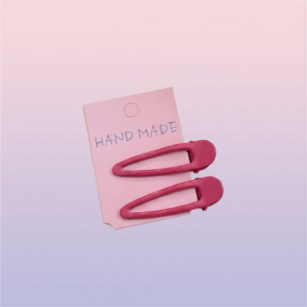 Hair clip: Metal water drop pastel clips