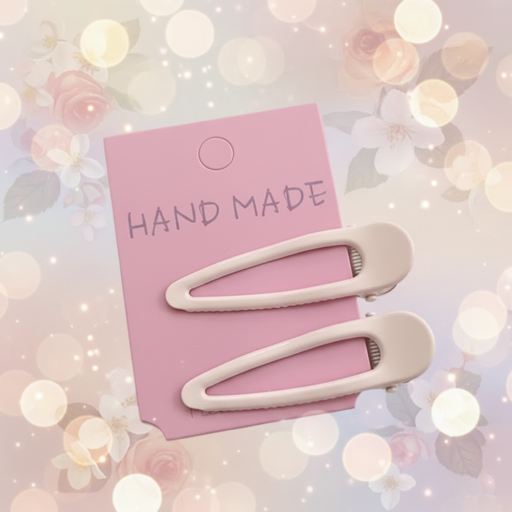 Hair clip: Metal water drop pastel clips