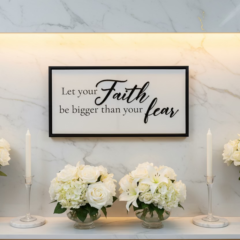 Wall Art~ " Let your faith be bigger than your fear"