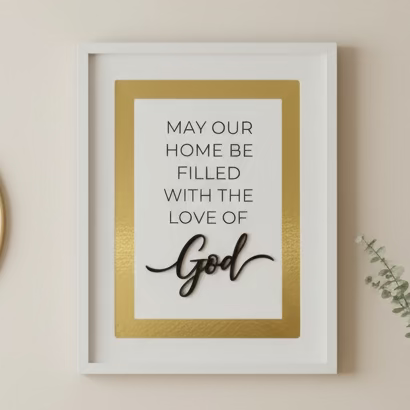Wall Art: May Our Home Be Filled With The Love Of God