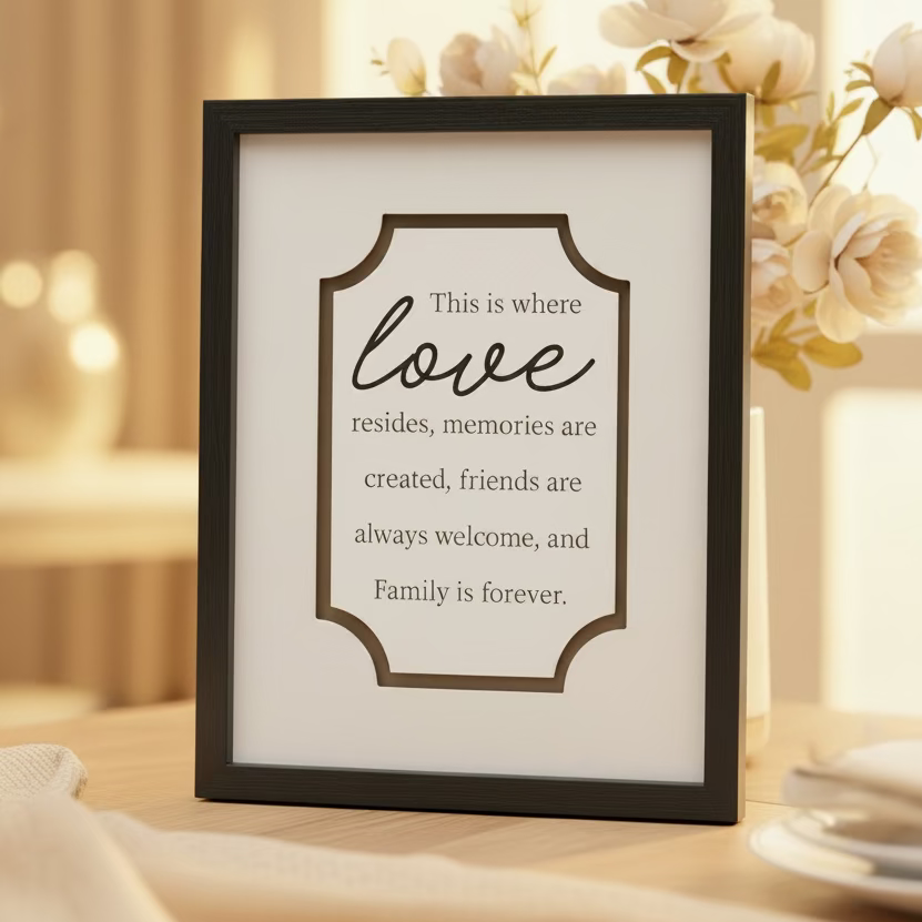 Wall Art~ " This is where love resides, memories are created"