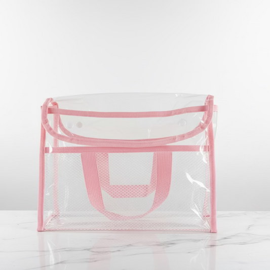 BIBLE BAG: "Clear Bible bag with Color Trim"