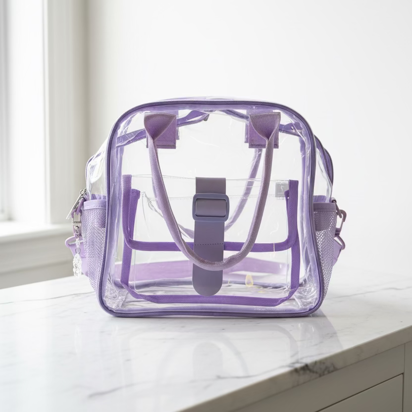 BIBLE BAG: "Clear with Colored Trim"