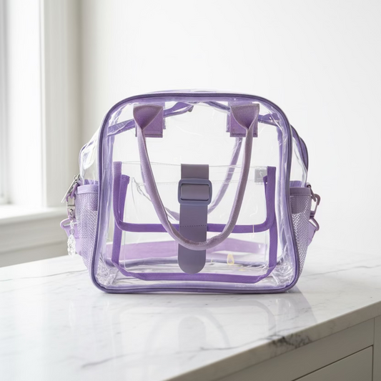 BIBLE BAG: "Clear with Colored Trim"
