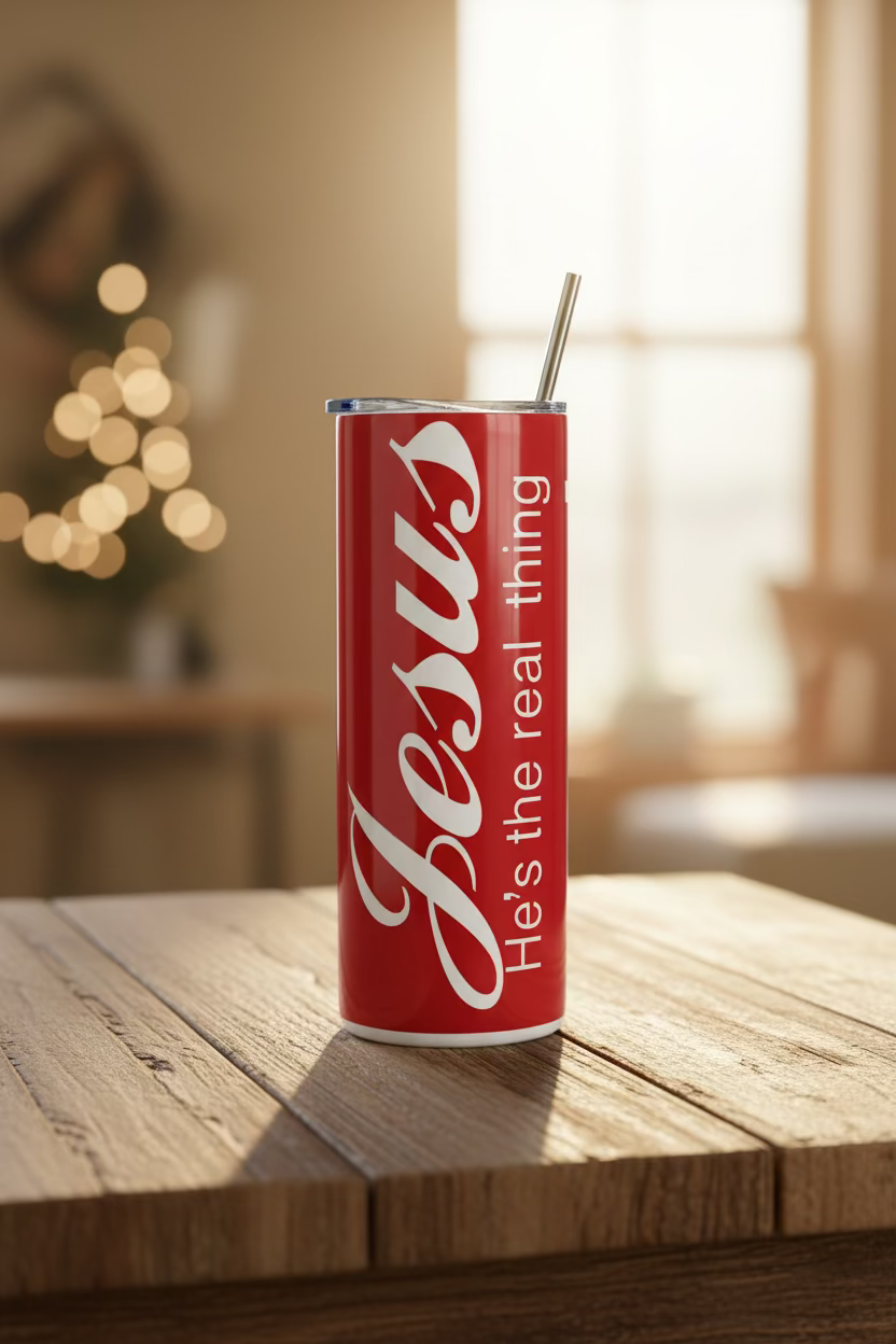 Tumbler: “Jesus. he the real Thing”